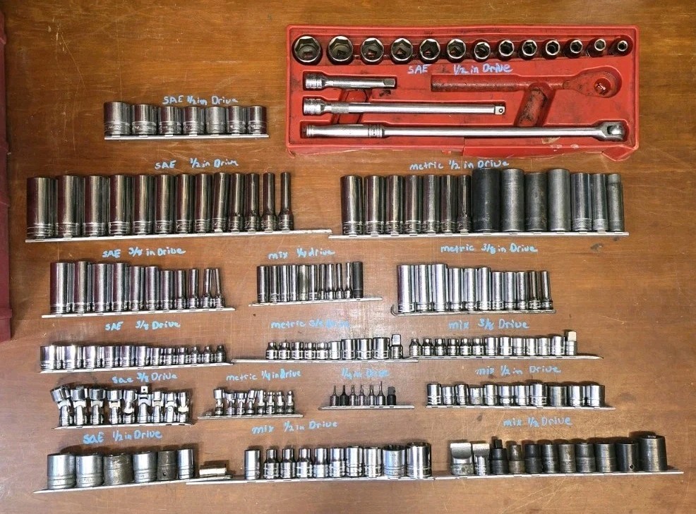 🔥Snap-on Tools USA 200pc SAE and Metric SOCKET Lot Set🔥