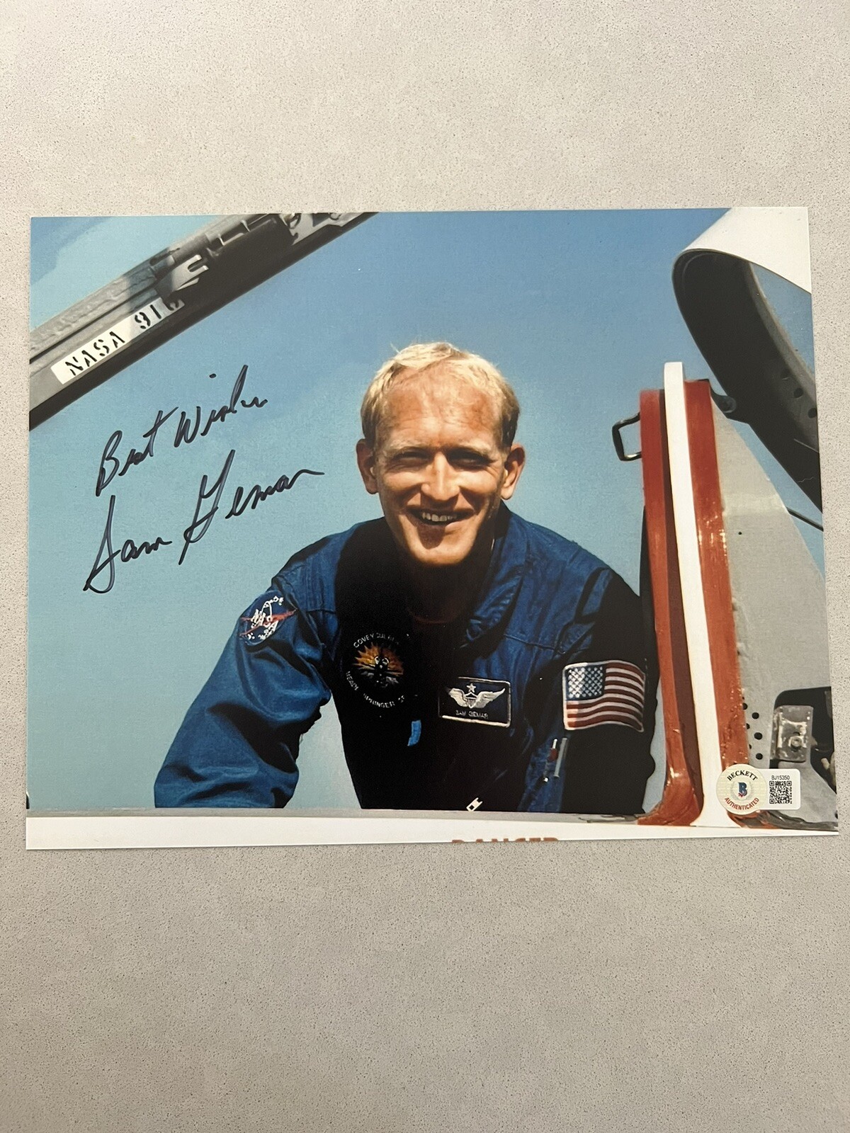 Sam Gemar autographed signed 8x10 photo Beckett BAS COA NASA Astronaut Rare STS
