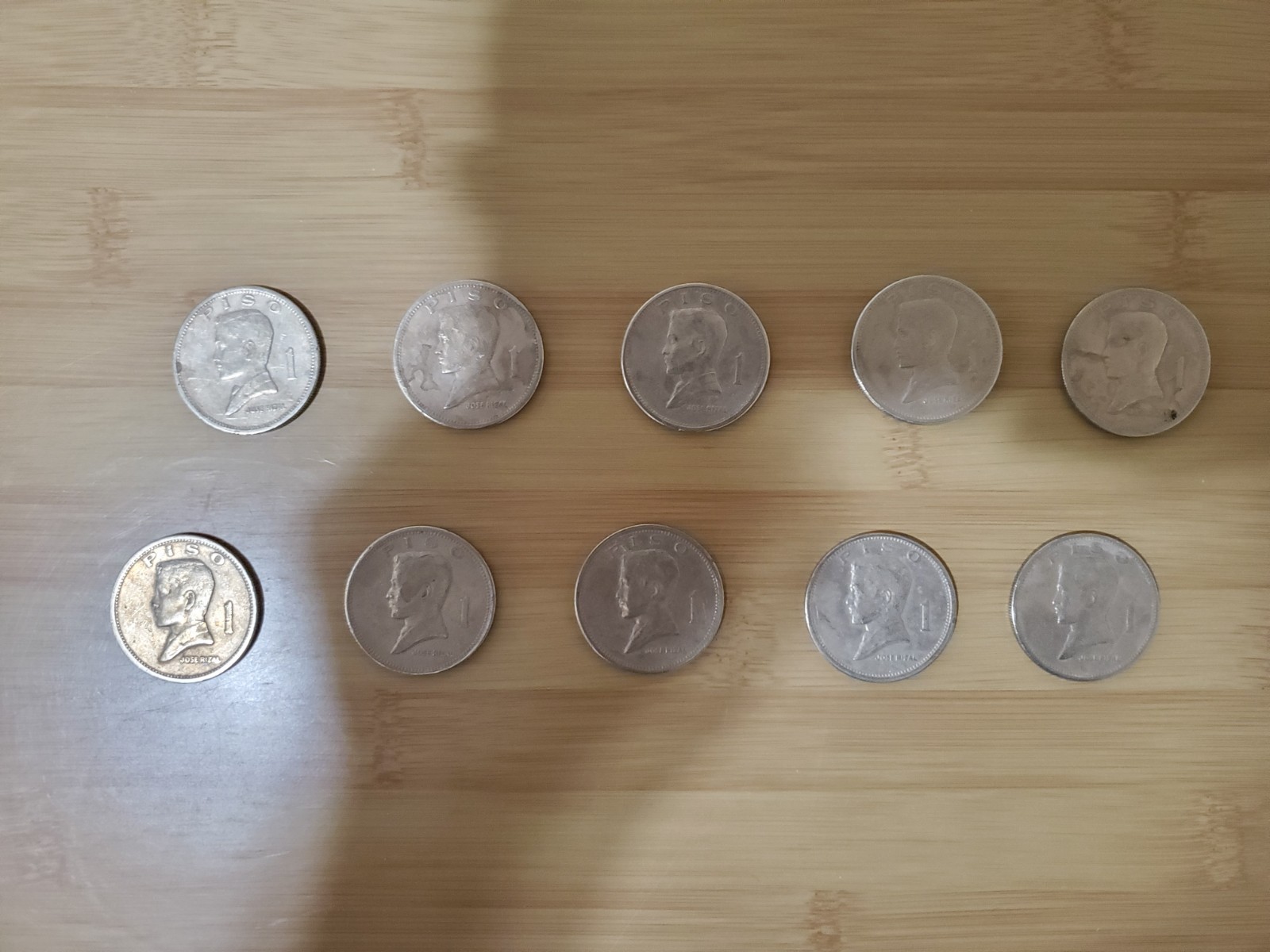 10 Piece 1972 1 Peso Philippines Coins Ships Free
