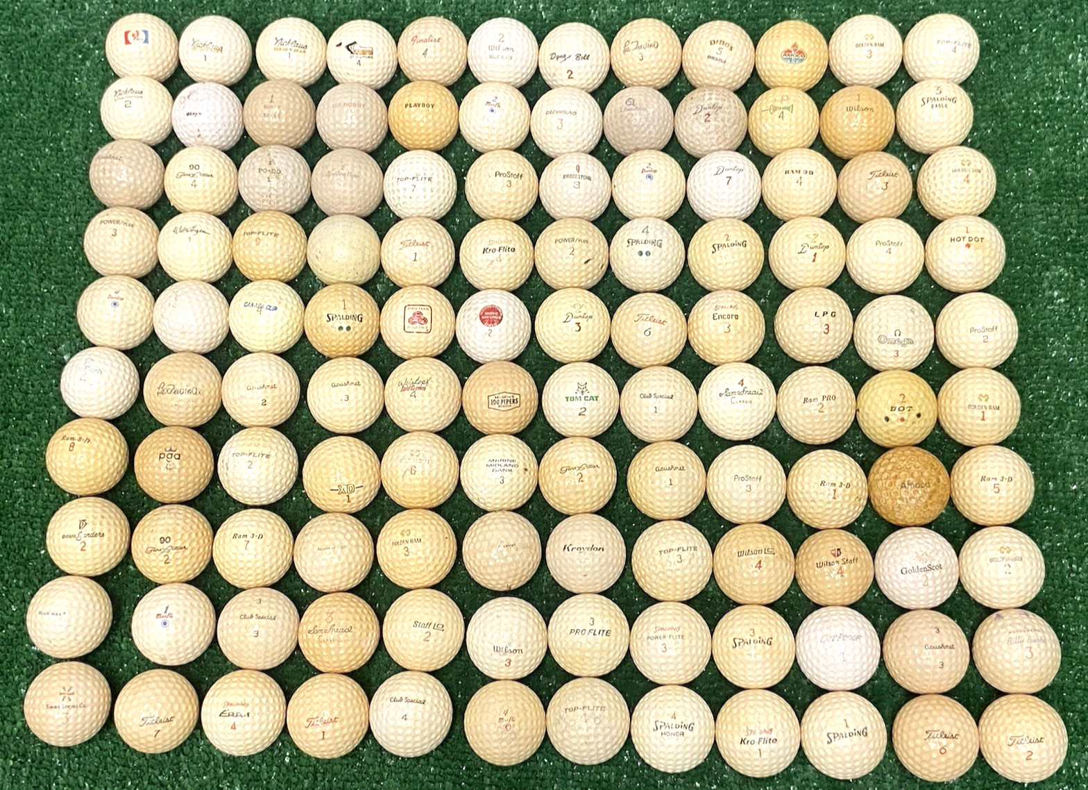 Vintage Golf Ball Collection 312 Pieces Lot Of 26 Dozen Assorted Nicklaus Palmer
