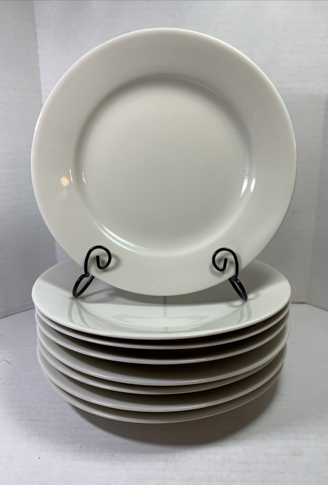 8 Johann Seltmann Ivory Vohenstrauss West Germany Restaurant Dessert Plates 7.5\ 8 Johann Seltmann Ivory Vohenstrauss West Germany Restaurant Dessert Plates 7.5\