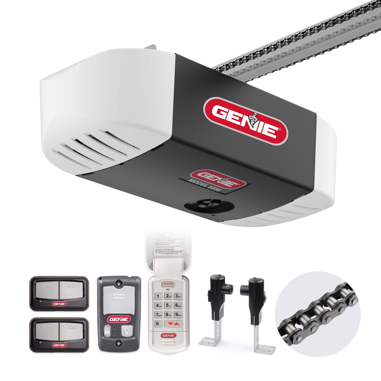 Genie 2035-TKV Chain Drive 550- Model ½ HPc Garage Door Opener