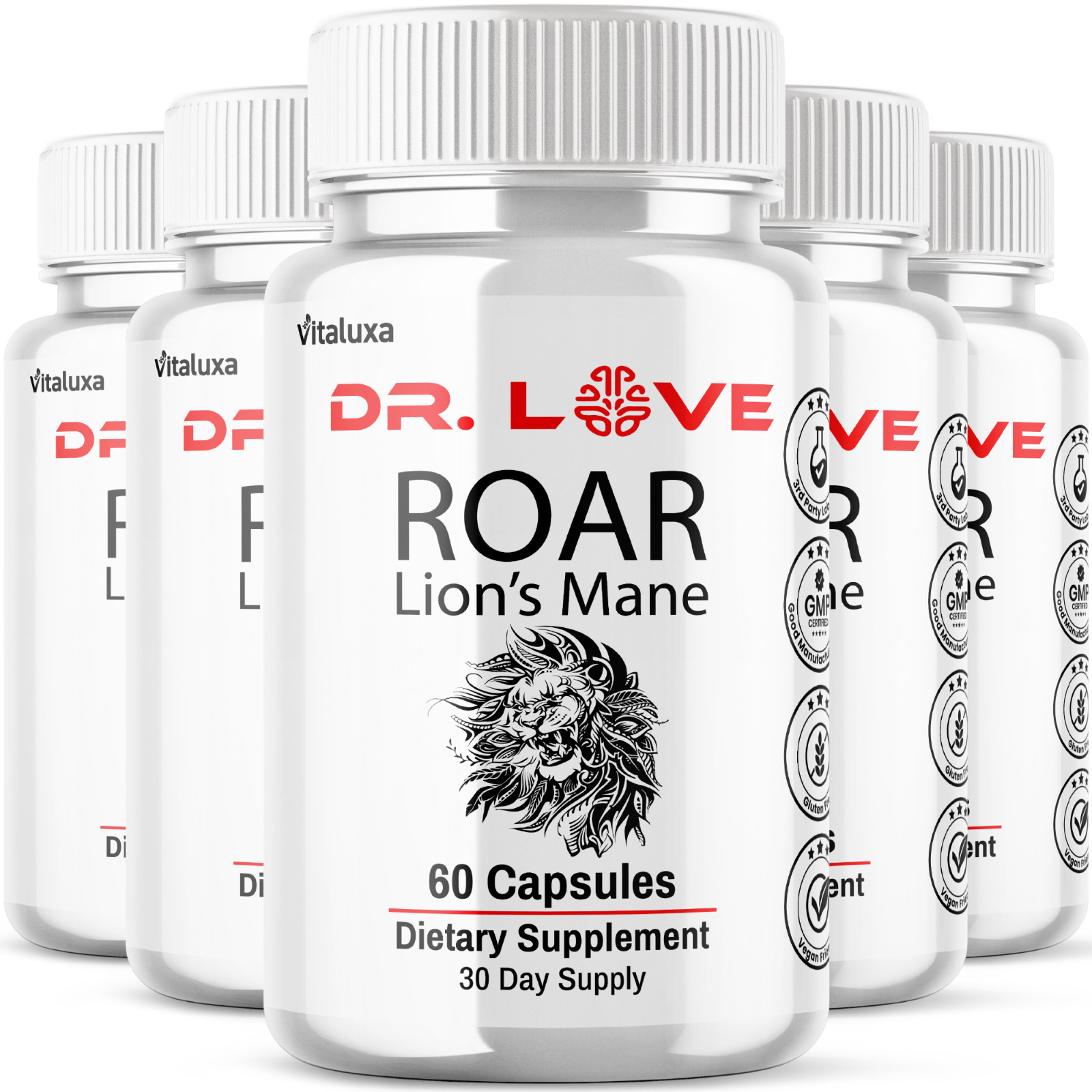 (5 Pack) Dr. Love Roar Energy and Vitality Male Health Supplement (300 Capsules) (5 Pack) Dr. Love Roar Energy and Vitality Male Health Supplement (300 Capsules)