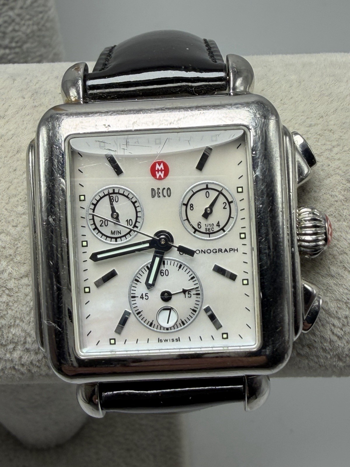 Michele Deco MW06A00A0025 New Battery Chronograph Ladies MOP Watch 33MM 7.25\ Michele Deco MW06A00A0025 New Battery Chronograph Ladies MOP Watch 33MM 7.25\