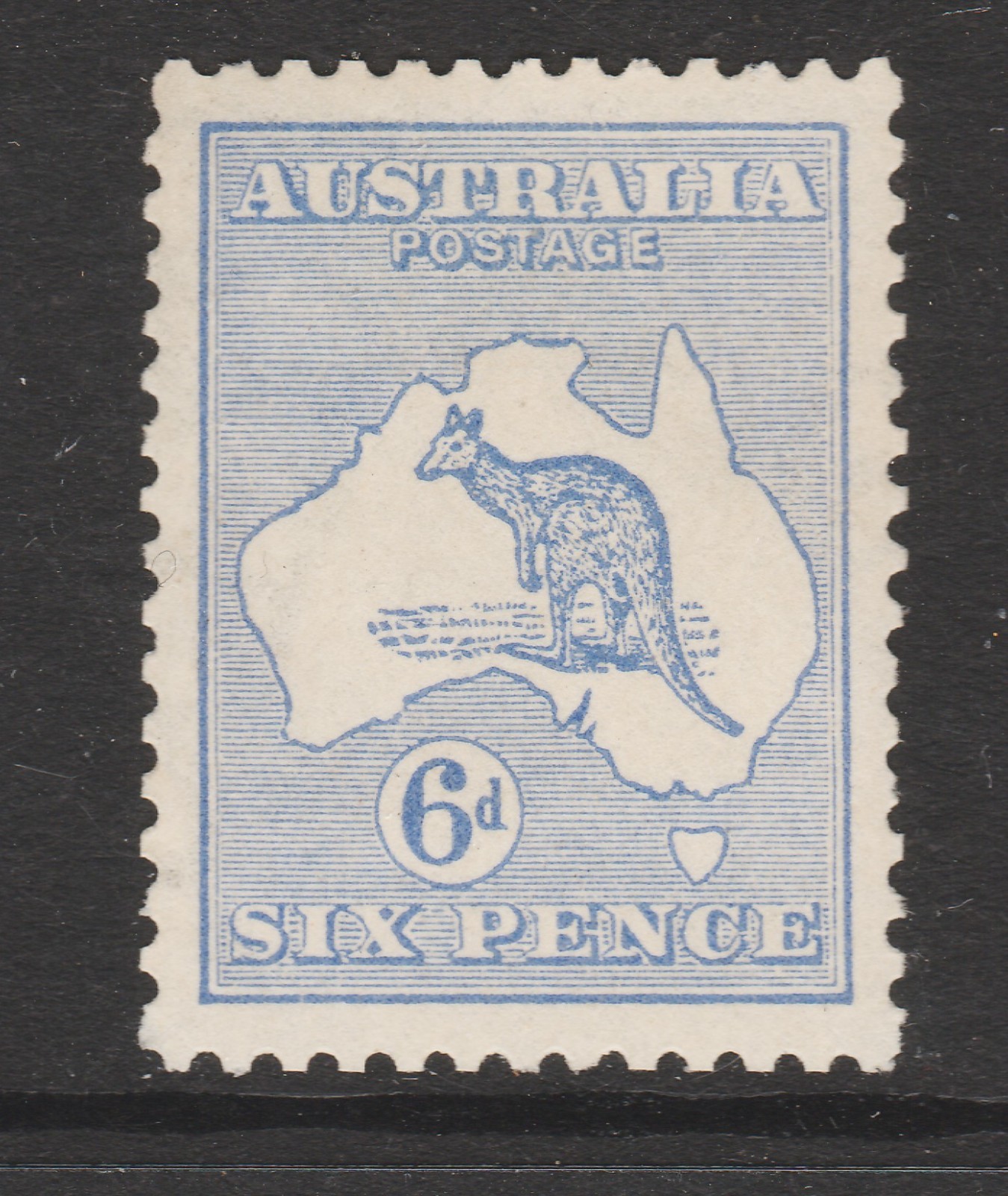 SECOND WATERMARK 6d ULTRAMARINE KANGAROO SG 26 £225 MINT PERFECTLY CENTRED RARE SECOND WATERMARK 6d ULTRAMARINE KANGAROO SG 26 £225 MINT PERFECTLY CENTRED RARE