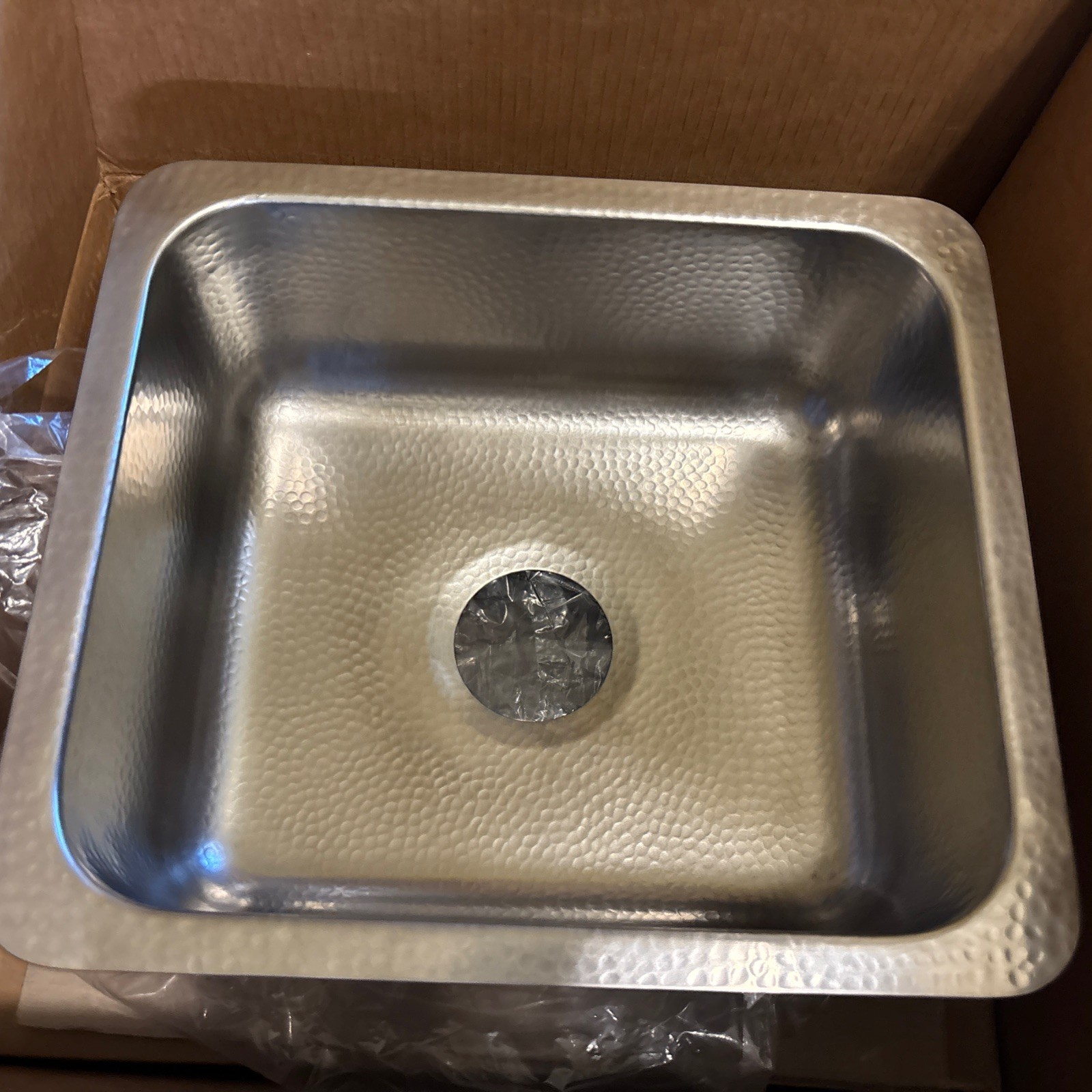 Orwell 18 Gauge 17” Hammered Stainless Steel Undermount Bar Sink Brushed Nickel Orwell 18 Gauge 17” Hammered Stainless Steel Undermount Bar Sink Brushed Nickel