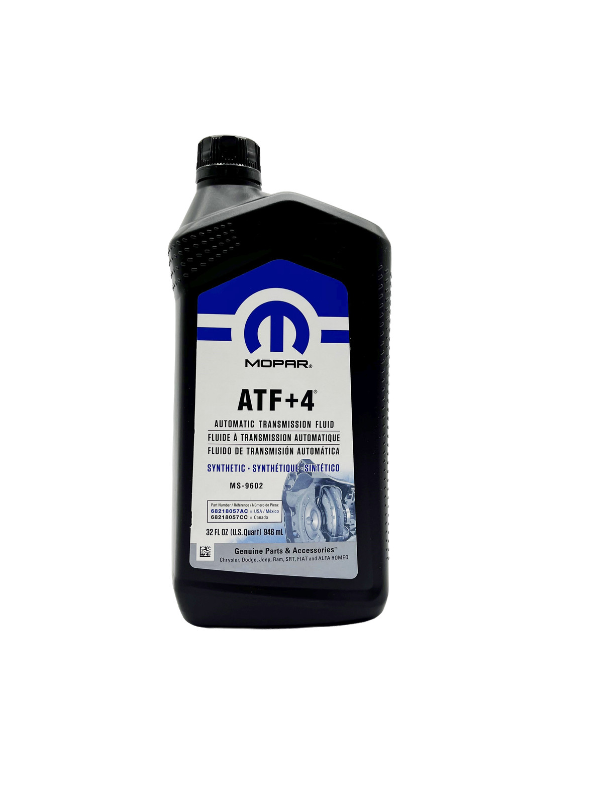 Mopar 68218057AB ATF+4 Automatic Transmission Fluid, 1 Quart