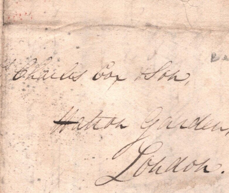 BERMUDA Cover 1819 Letter GB London MILITARY AGENT *Cox* Hatton Garden MA2068 BERMUDA Cover 1819 Letter GB London MILITARY AGENT *Cox* Hatton Garden MA2068