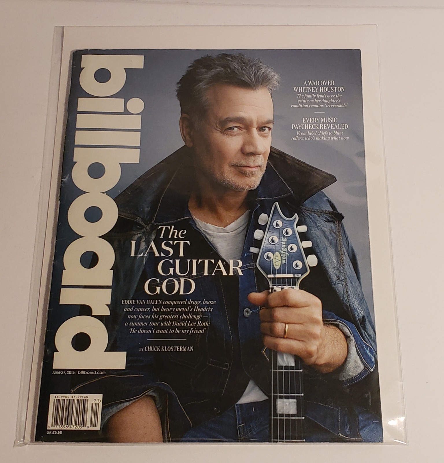 EDDIE VAN HALEN Billboard Mag June 27 2015 EVH Last Guitar God SEE PICS No Label