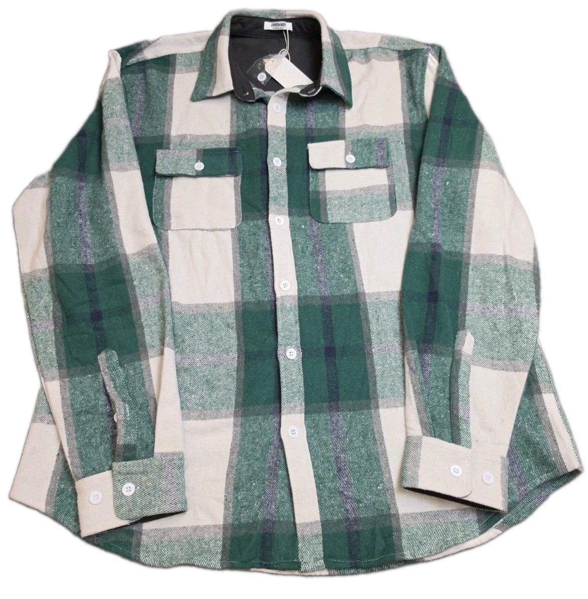 Coofandy Stylish Comfy Flannel Plaid Shirt men\'s XL NEW NWT LONGSLEEVE LS
