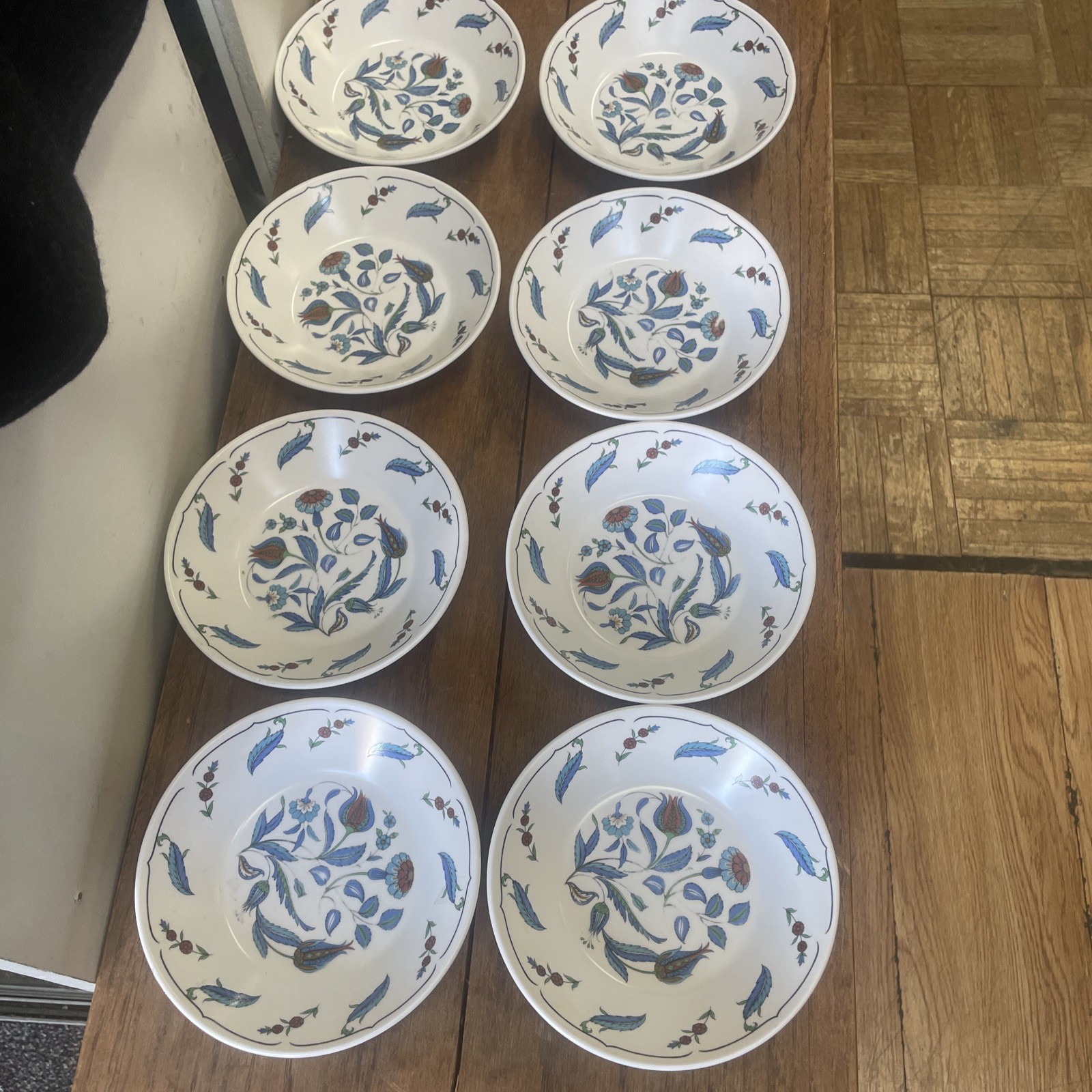 Noritake Progression Turquoise 9074 1970s MCM Fruit Desert Bowls Bowl  Set 8