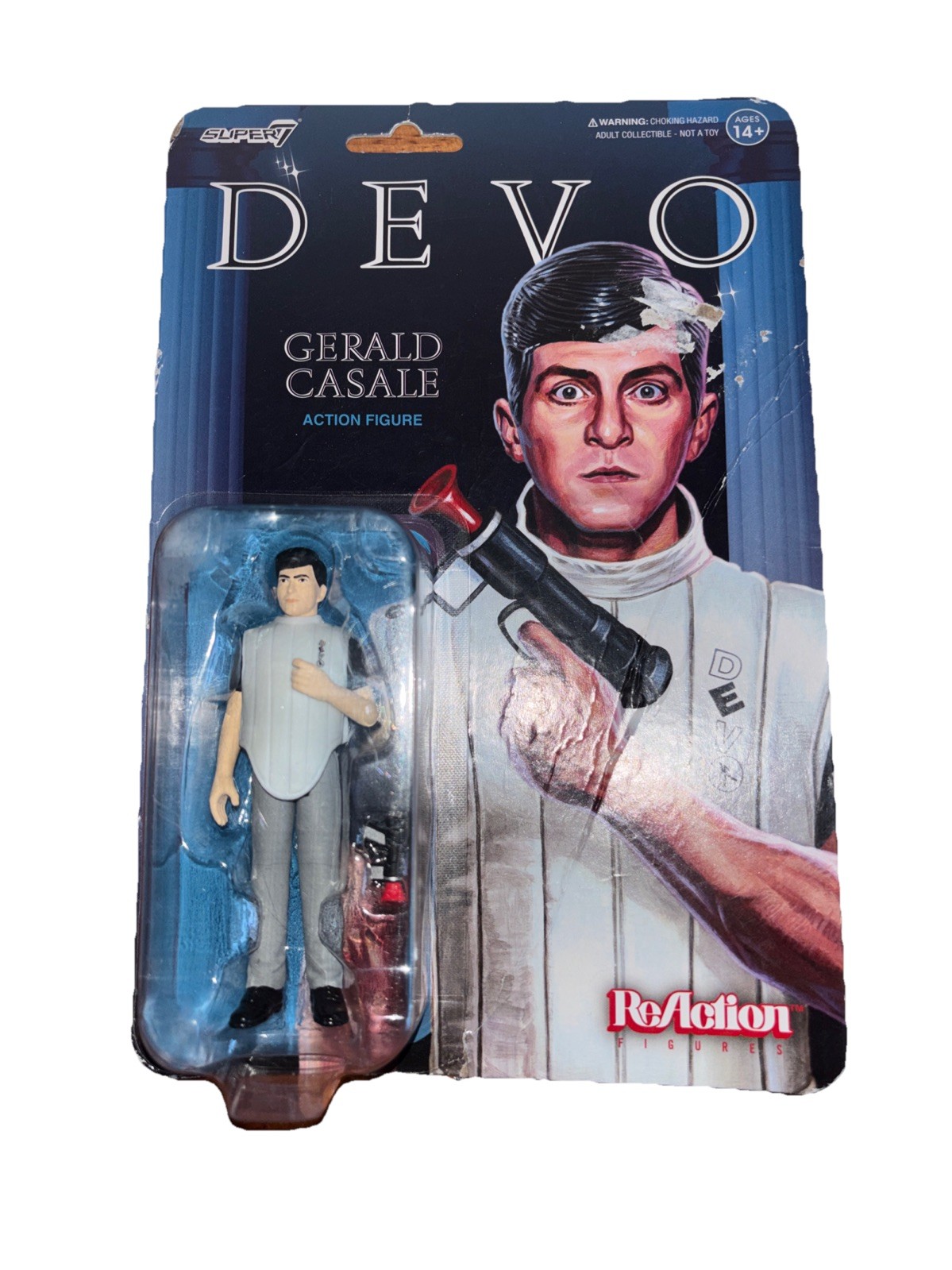 Devo ReAction Gerald Casale Action Figure New Traditionalists Package Damaged