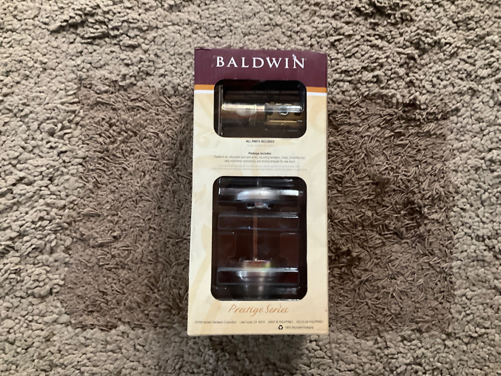 Baldwin Deadbolt - Featuring Smart Key - Satin Nickel 93800-008 Baldwin Deadbolt - Featuring Smart Key - Satin Nickel 93800-008