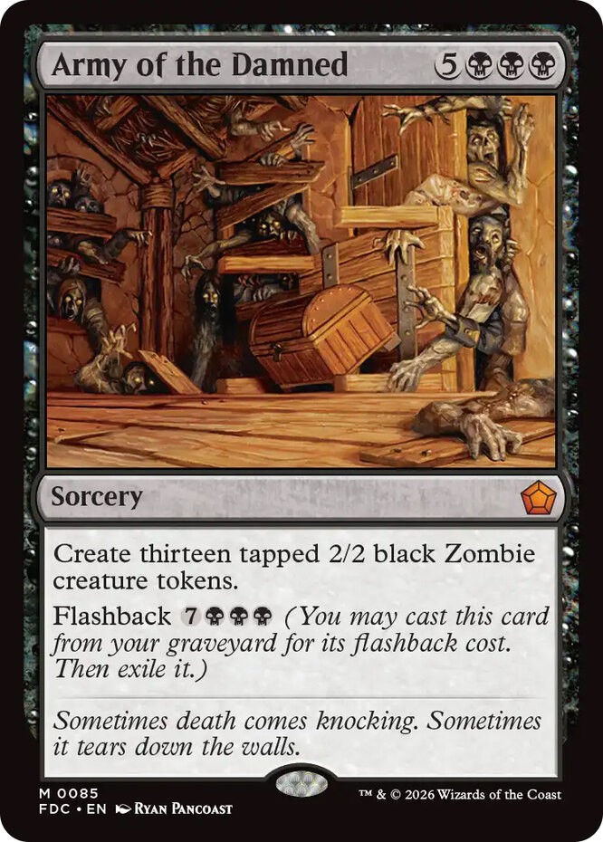 x1 Army of the Damned M MTG Commander: Foundations M/NM, English
