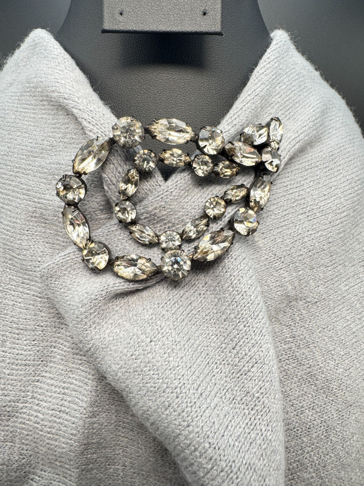 Vintage Erickson Beamon Signed Rhinestone Statement Brooch Large 3.25\