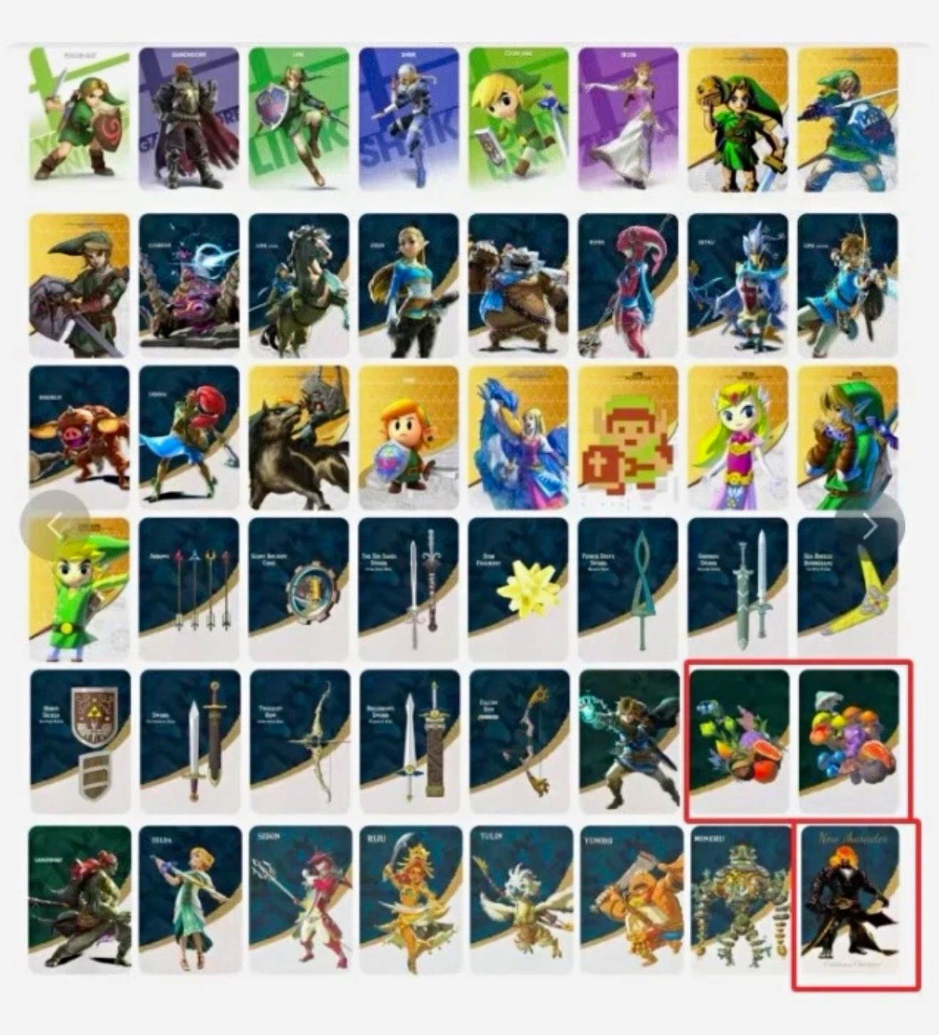 44pcs/set TOTK Zelda Tears of the Kingdom mini NFC Cards For Switch 1 2