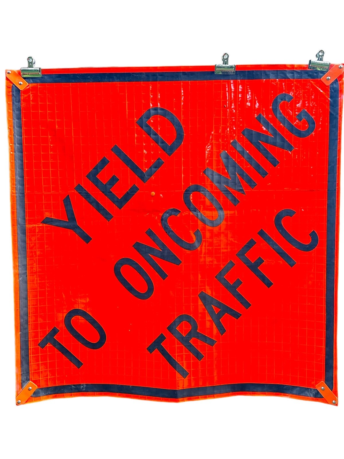 TRAFFIX DEVICES Orange  “YIELD TO ONCOMING”  REFLECTIVE ROAD SIGN”  48\