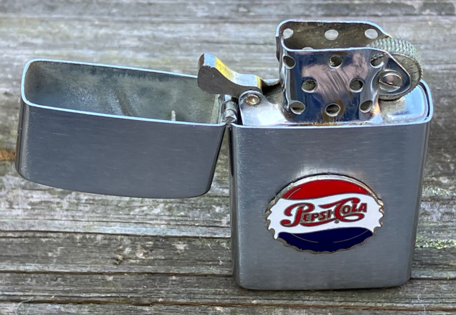Vintage Soda Advertising: Pepsi Cola & Buffalo Rock Ginger Ale Enameld Lighter