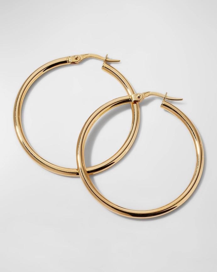 $2150 *ROBERTO COIN* THE PERFECT HOOP LARGE (45mm) 18KYG EARRINGS