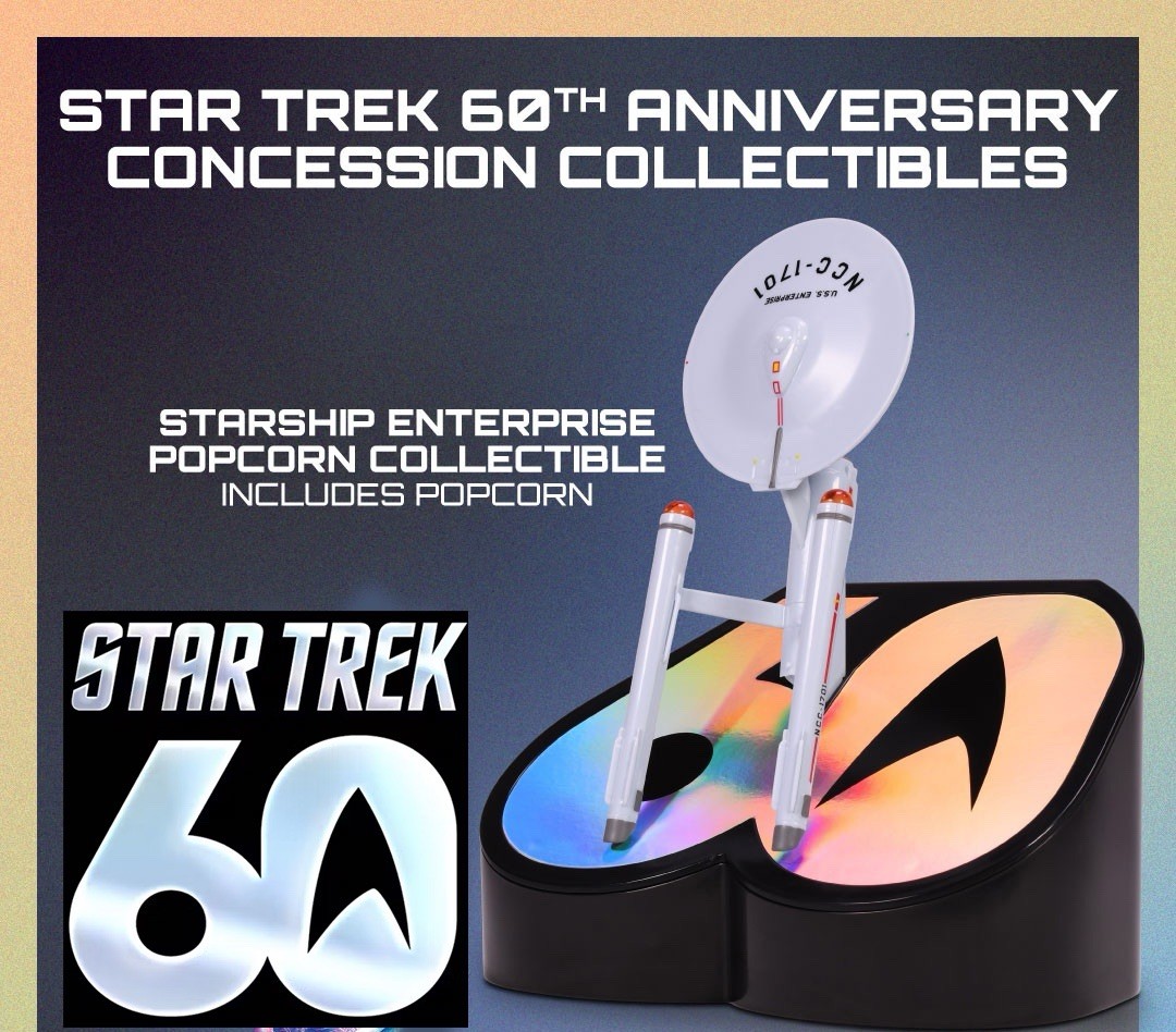 Star Trek 60th Ann. U.S.S. Enterprise Popcorn Bucket IN HAND, Ships ASAP