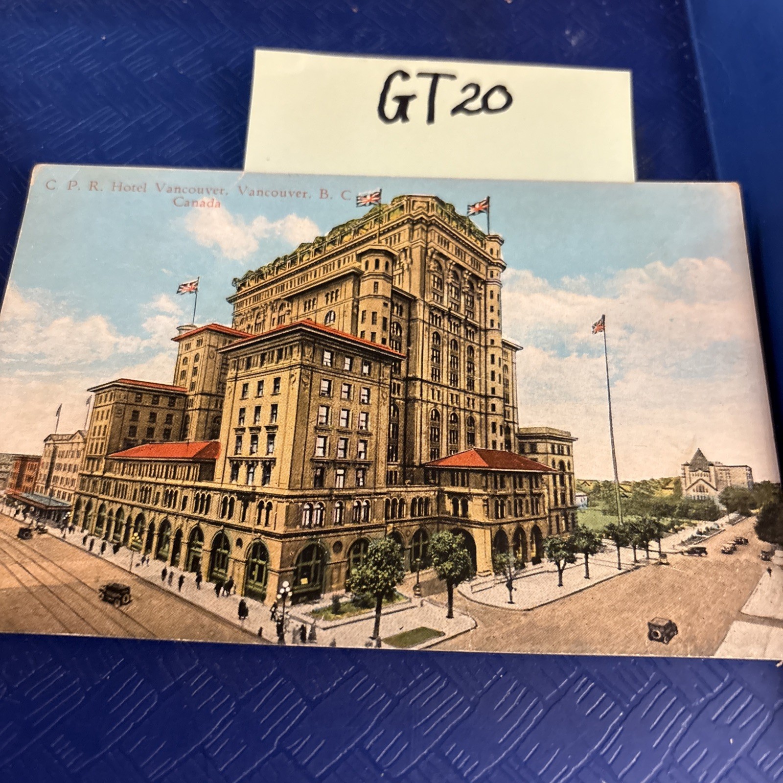 C .P.  R. Hotel VANCOUVER B.C. Canada vintage antique  Postcard GT20