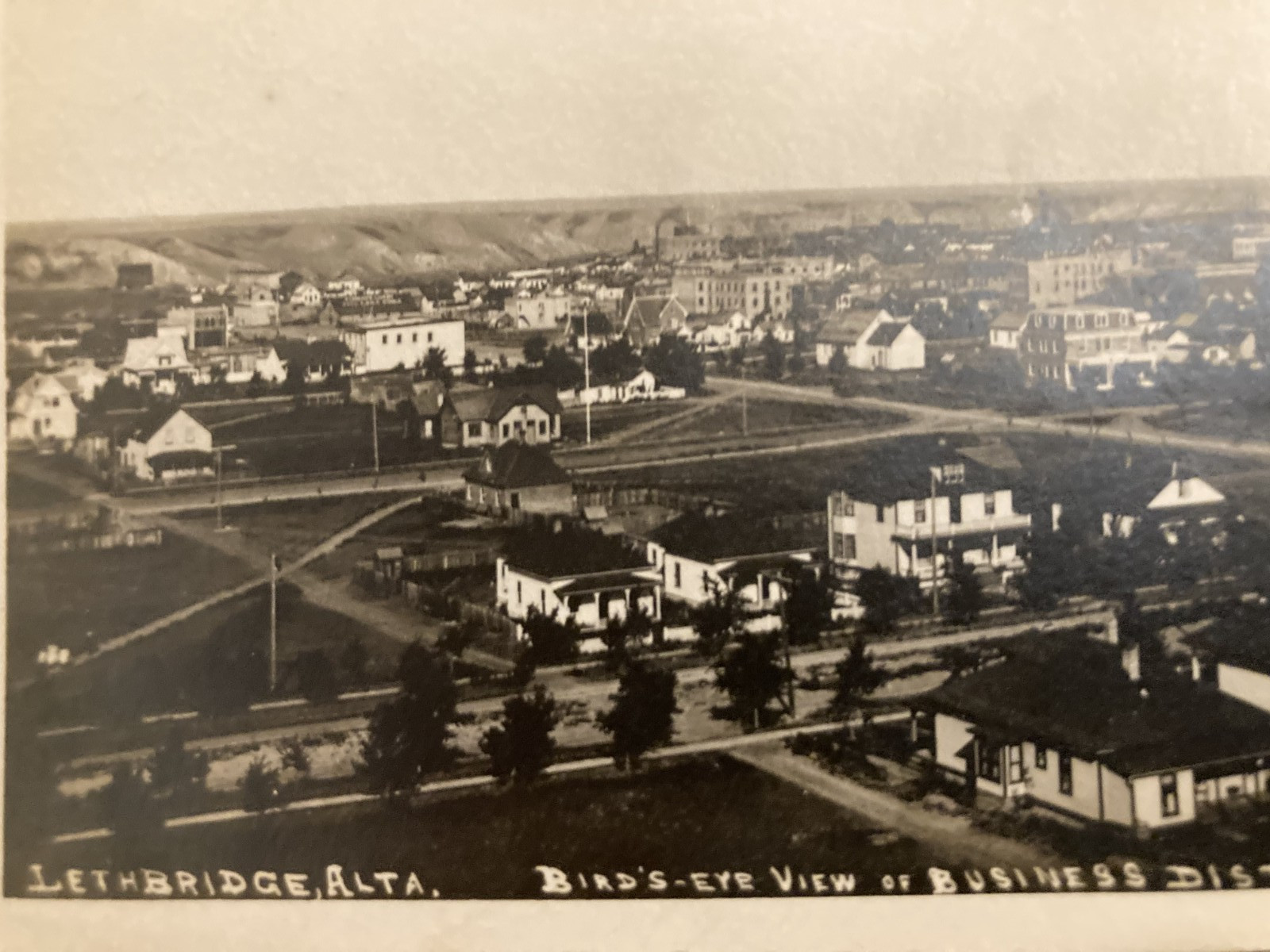 RPPC Lethbridge Alberta Canada Rare Photo Birds Eye View VELOX Stamp Box c1910 RPPC Lethbridge Alberta Canada Rare Photo Birds Eye View VELOX Stamp Box c1910