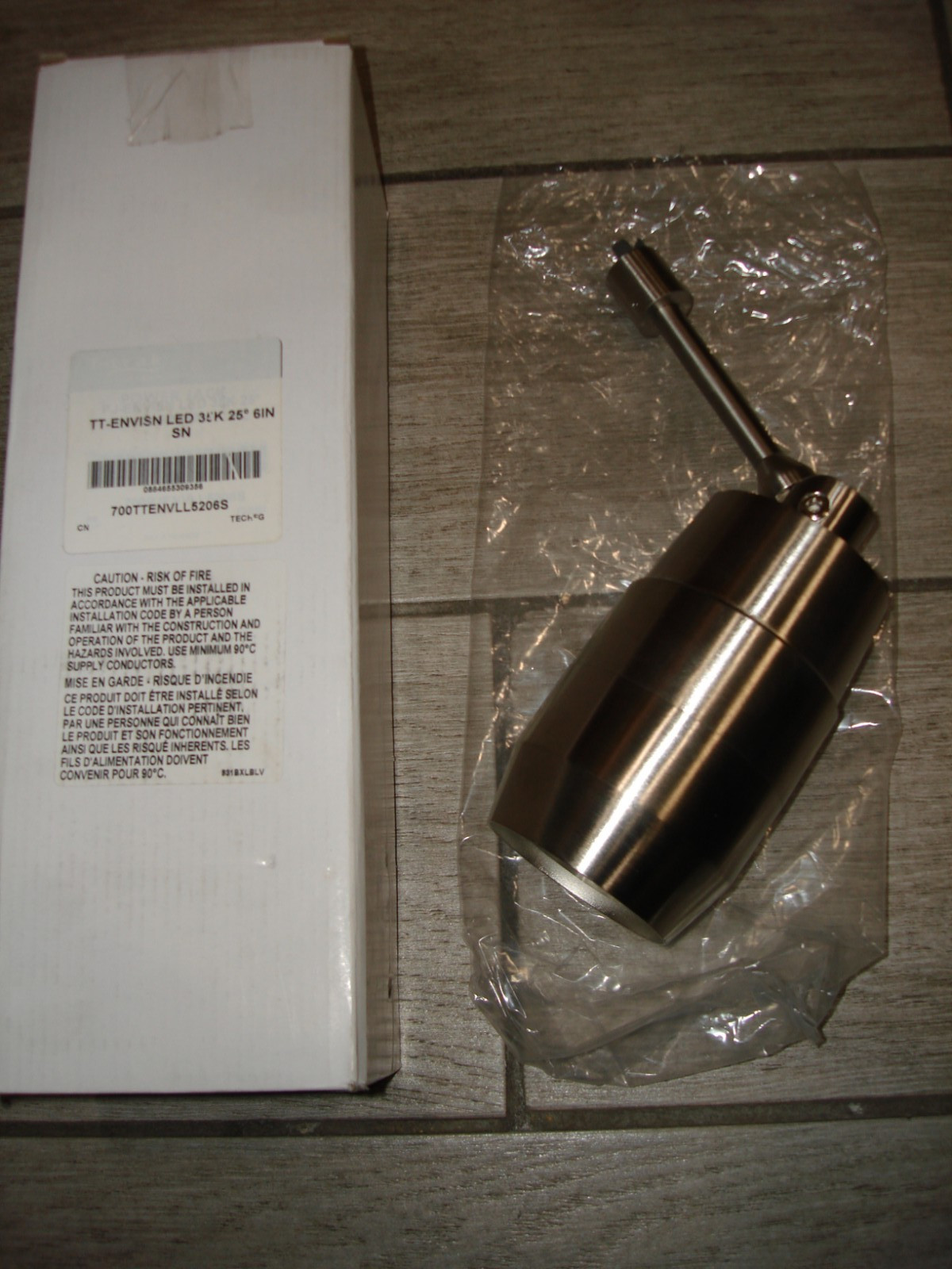 New -Tech Lighting TT-ENVISN LED 35K 25° 6IN SN Envision LED Head Satin Nickel