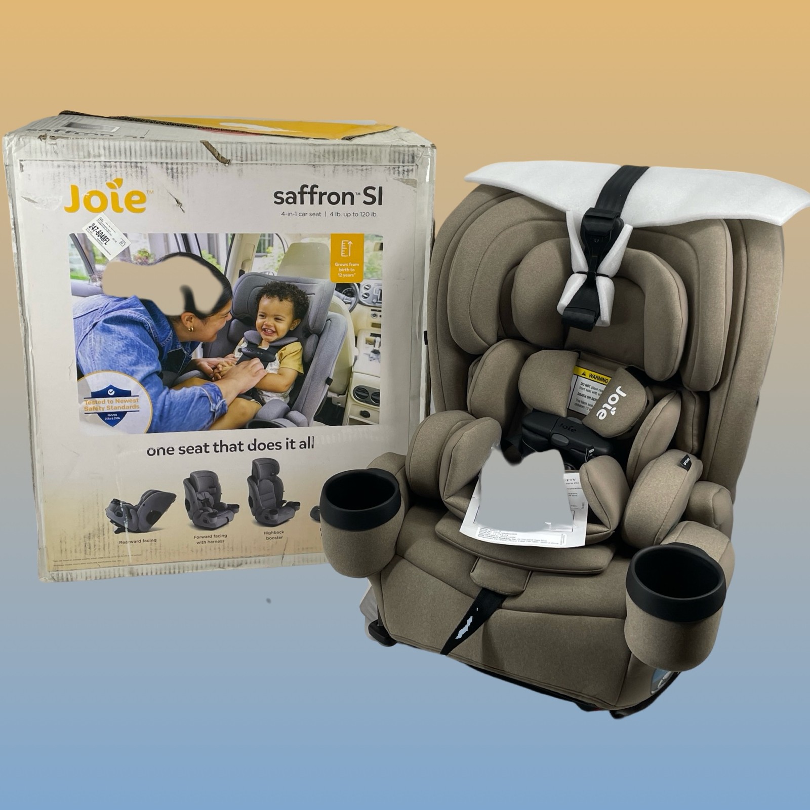 Joie Saffron SI 4-in-1 Convertible Car Seat - Mocha - C401AAMOC900 #NO9517 Joie Saffron SI 4-in-1 Convertible Car Seat - Mocha - C401AAMOC900 #NO9517