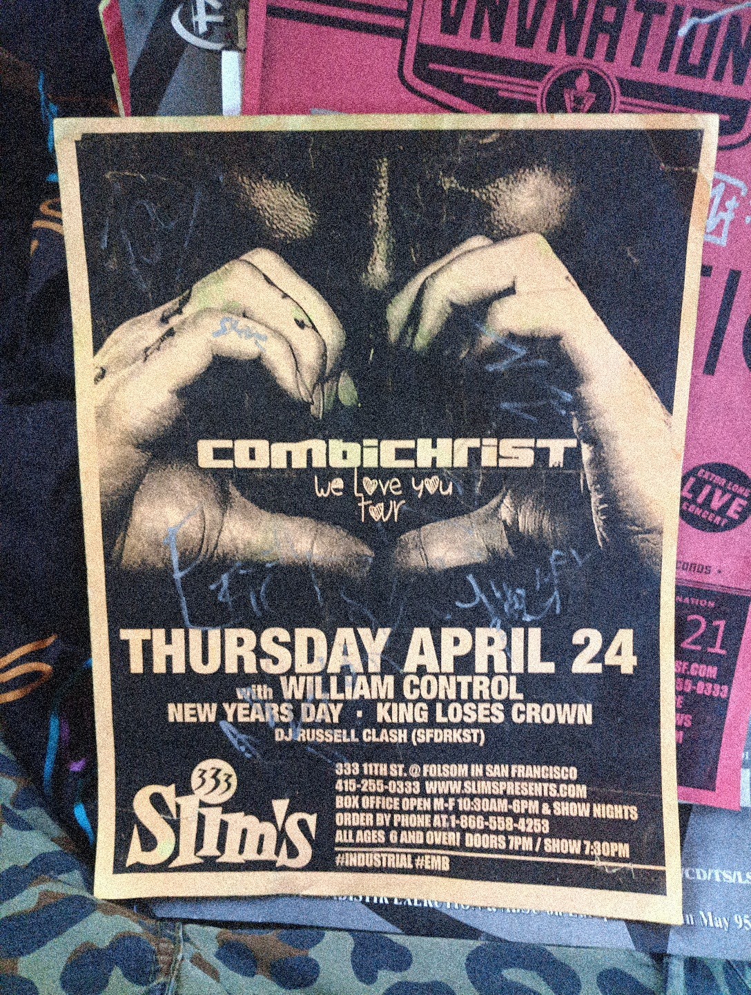 Combichrist Concert Flyer