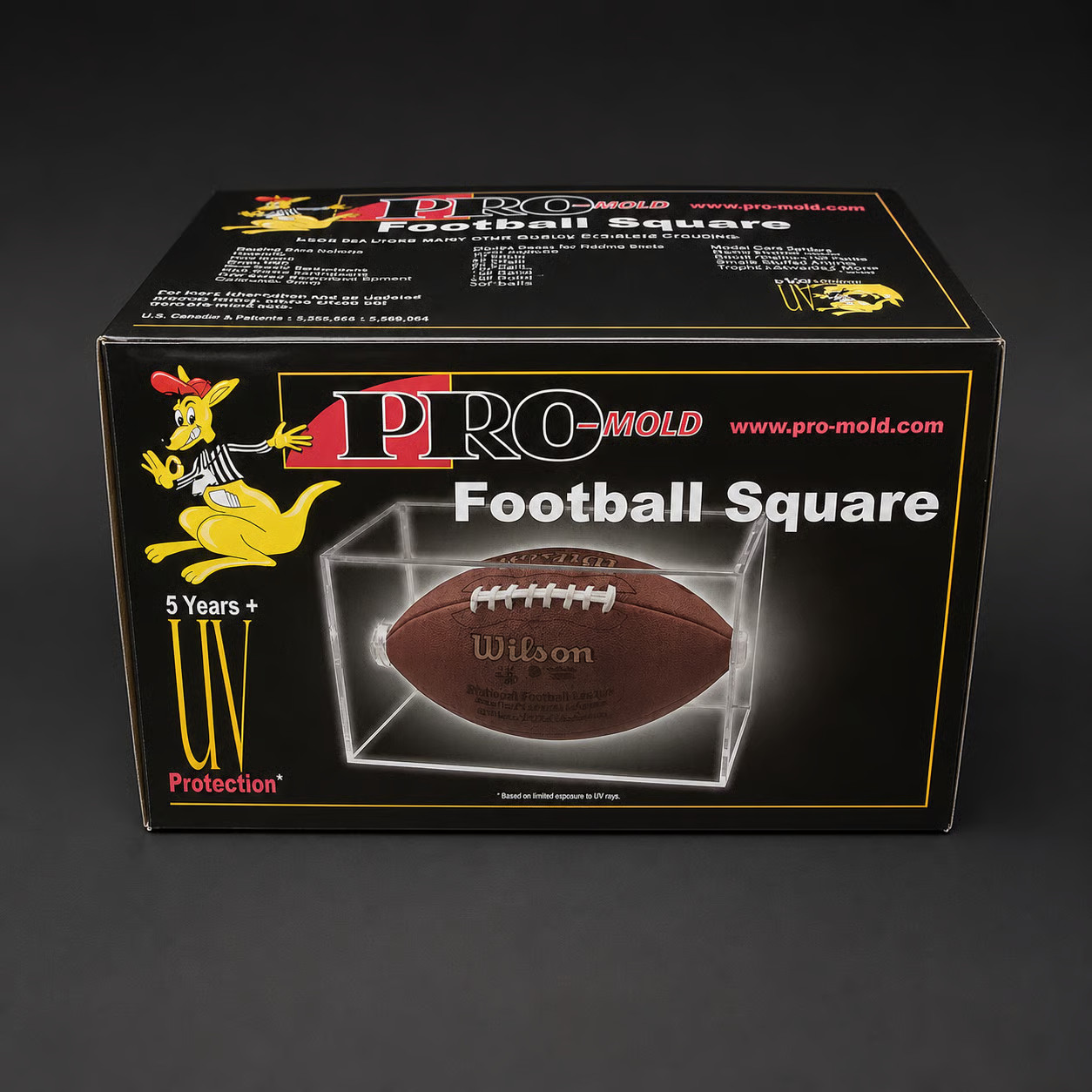 12x Pro-Mold Football Square Display Case Full Size Holder UV Protected Clear