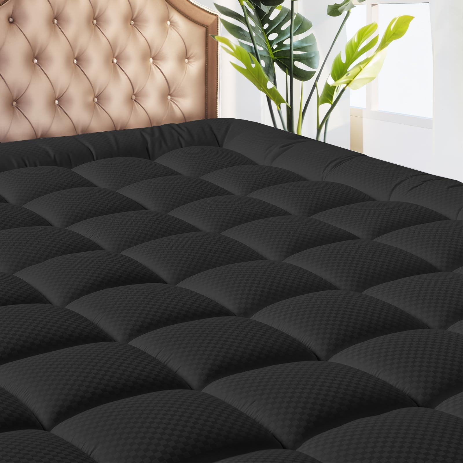 MATBEBY California King Mattress Pad - Cooling Breathable Mattress Topper, Qu...