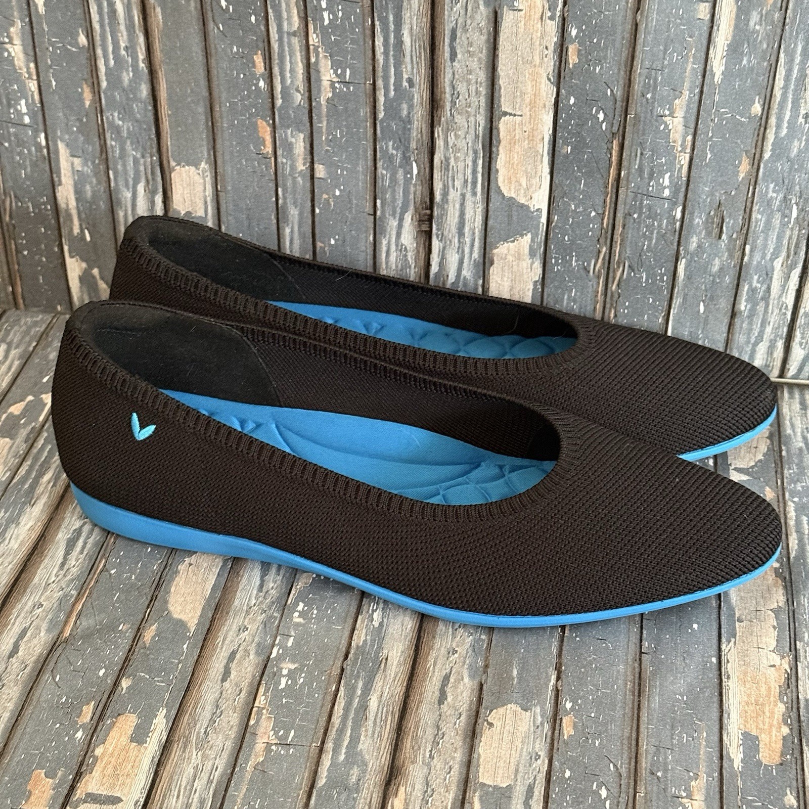 Vivaia Tamia Walker Flats Loafers Shoes Womens Size 10 US 41.5 Black Blue