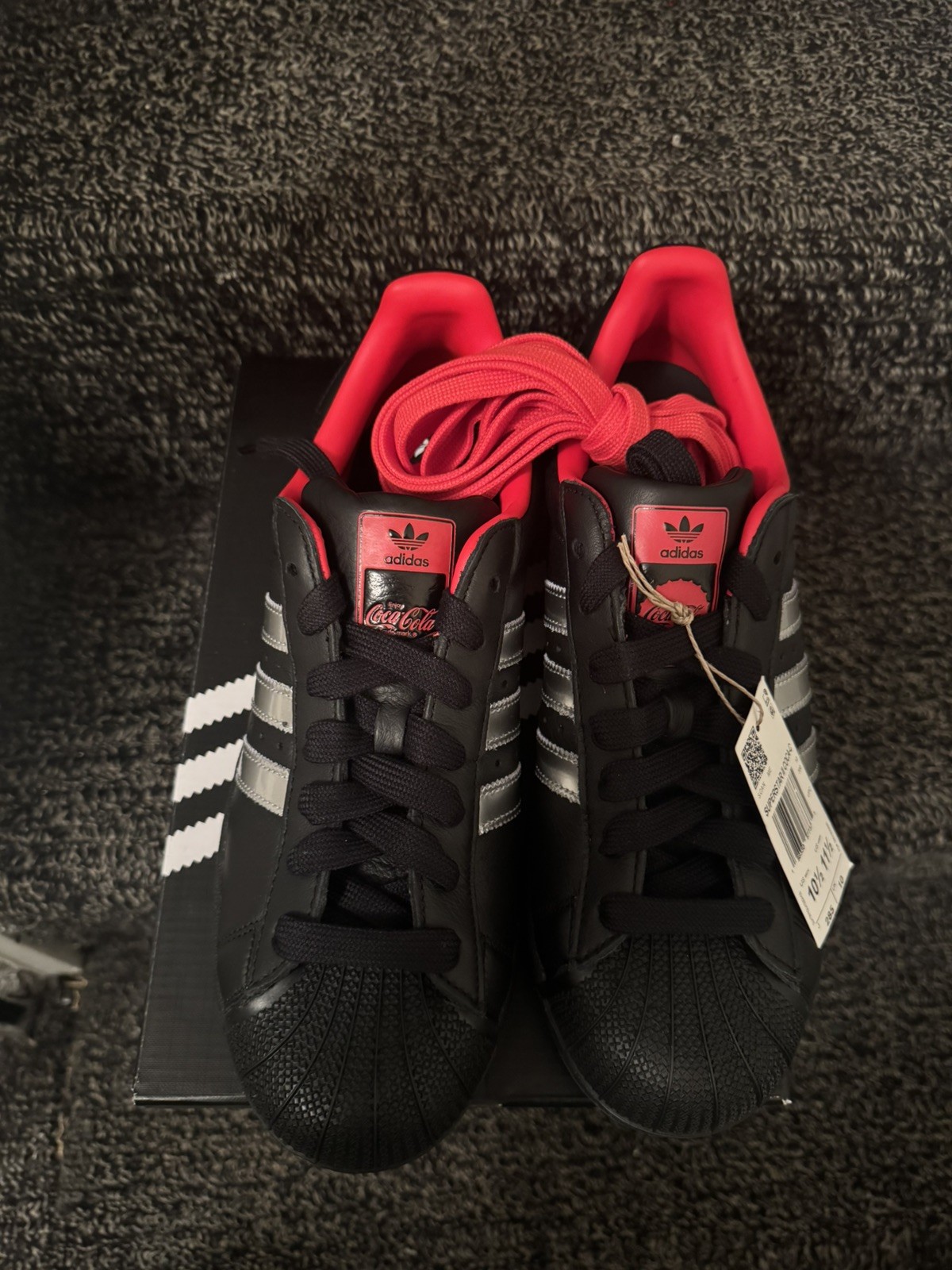 ADIDAS X COCA-COLA SUPERSTAR II MEN\'S SNEAKERS 10.5 BLACK - NEW & RARE ADIDAS X COCA-COLA SUPERSTAR II MEN\'S SNEAKERS 10.5 BLACK - NEW & RARE