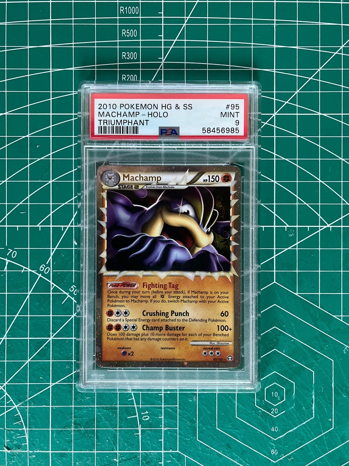 2010 POKEMON TRIUMPHANT MACHAMP PRIME #95 PSA 9 MINT