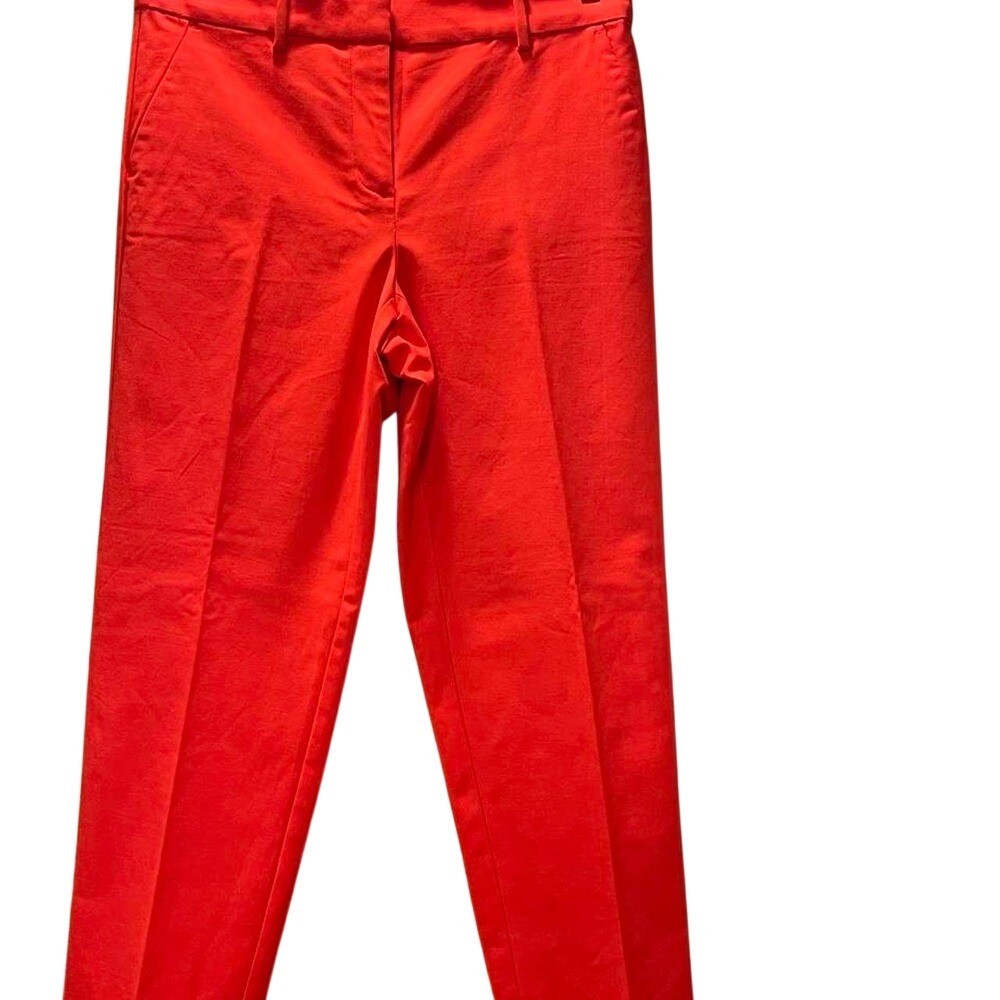 LOFT The Riviera Slim Curvy Pants Red Cotton Blend Size 6 Trousers LOFT The Riviera Slim Curvy Pants Red Cotton Blend Size 6 Trousers