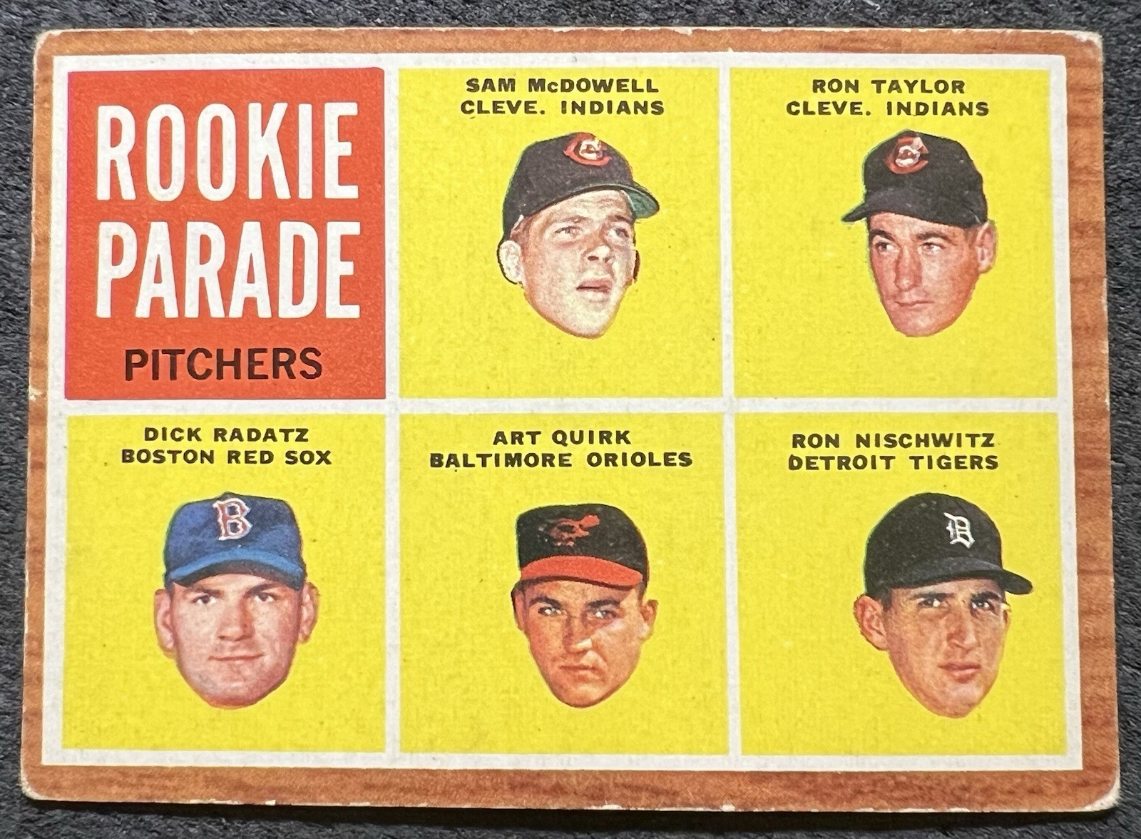 1962 TOPPS HIGH # ROOKIE PARADE SAM McDOWELL/RON TAYLOR/DICK RADATZ + #591 VG