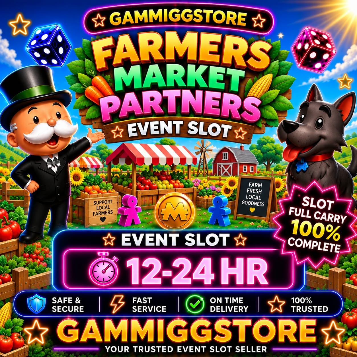 1x Mono_poly Go Farmers Market Partners Event Full Carry 100% 12-24hr 💫💫mogo