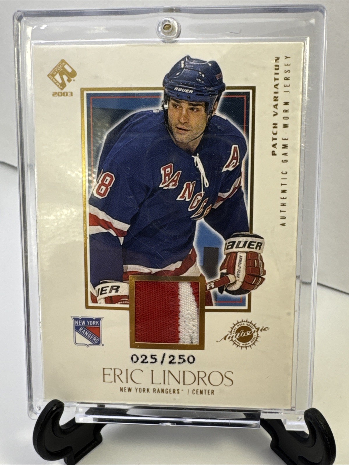 2002-03 Private Stock Reserve Patches #133 Eric Lindros Jersey 025/250