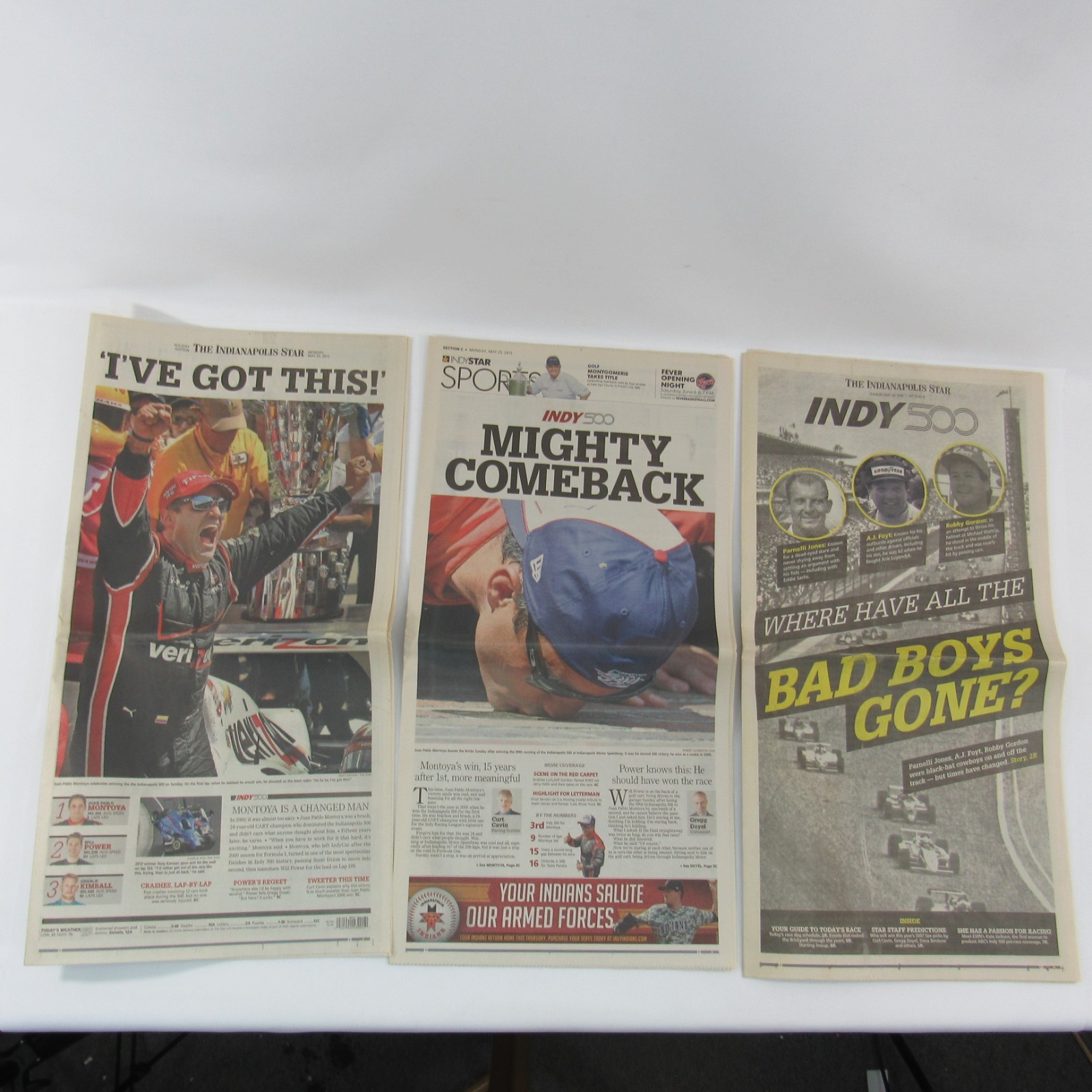 2015 May 25, Monday Indianapolis Star Newspaper Indy 500
