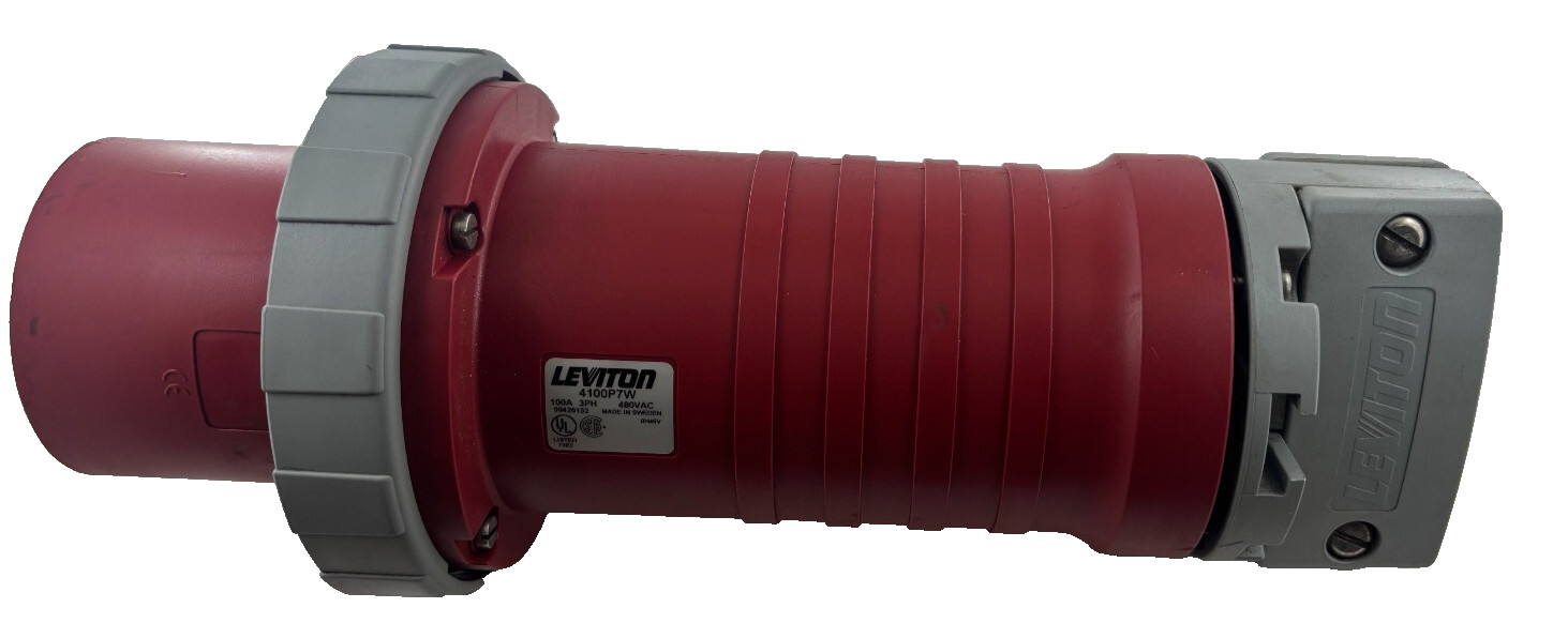 4100P7W PIN & SLEEVE WATERTIGHT PLUG IEC 309 CONFIGURATION