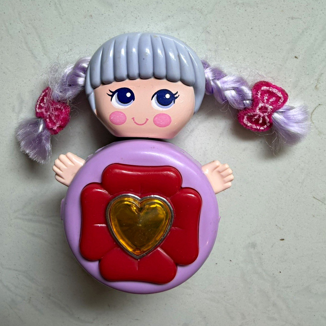 Galoob Vintage 1984 SWEET SECRETS Purple Hair GIRL with yellow heart