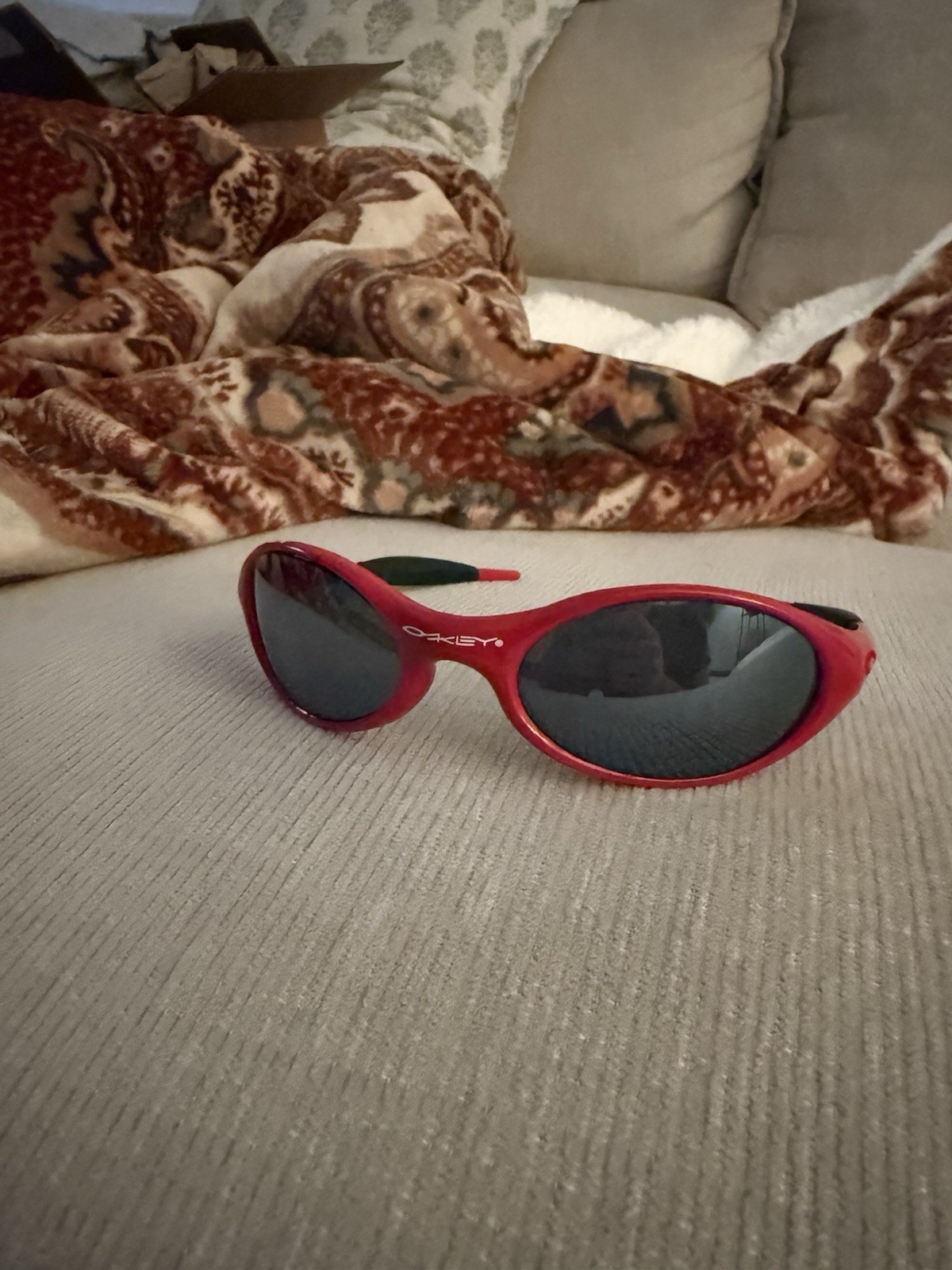 RARE Vintage Oakley Eye Jacket Red Sunglasses Made In USA RARE Vintage Oakley Eye Jacket Red Sunglasses Made In USA