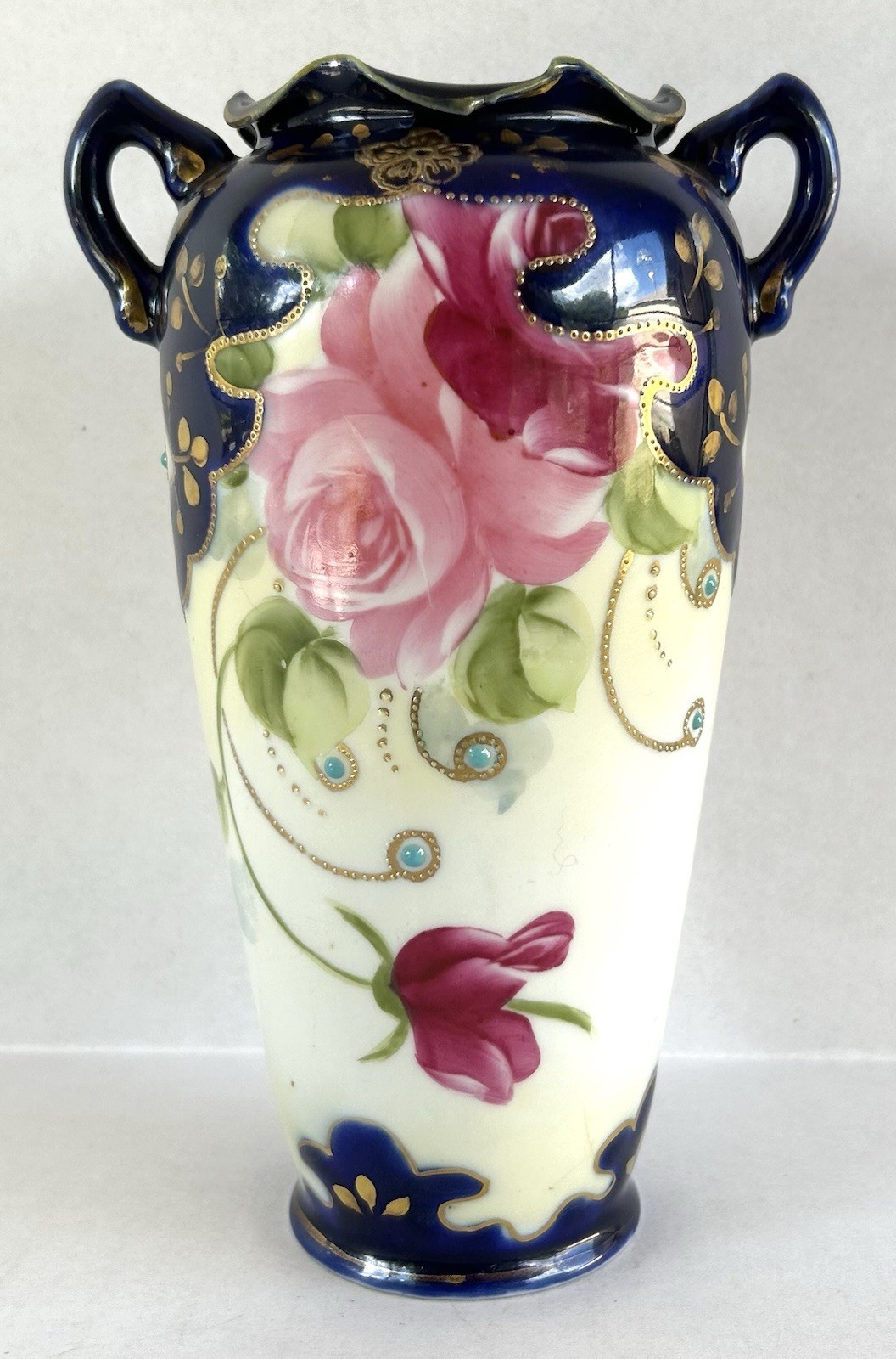 Antique Hand Painted Nippon Vase 7.5\ Antique Hand Painted Nippon Vase 7.5\