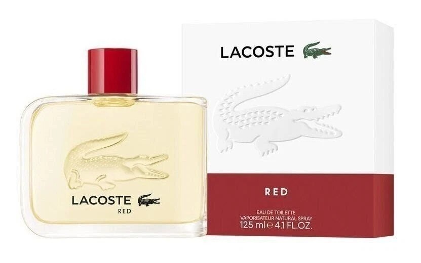 Lacoste Red Eau de Toilette EDT 4.1 oz Mens NIBS (310)