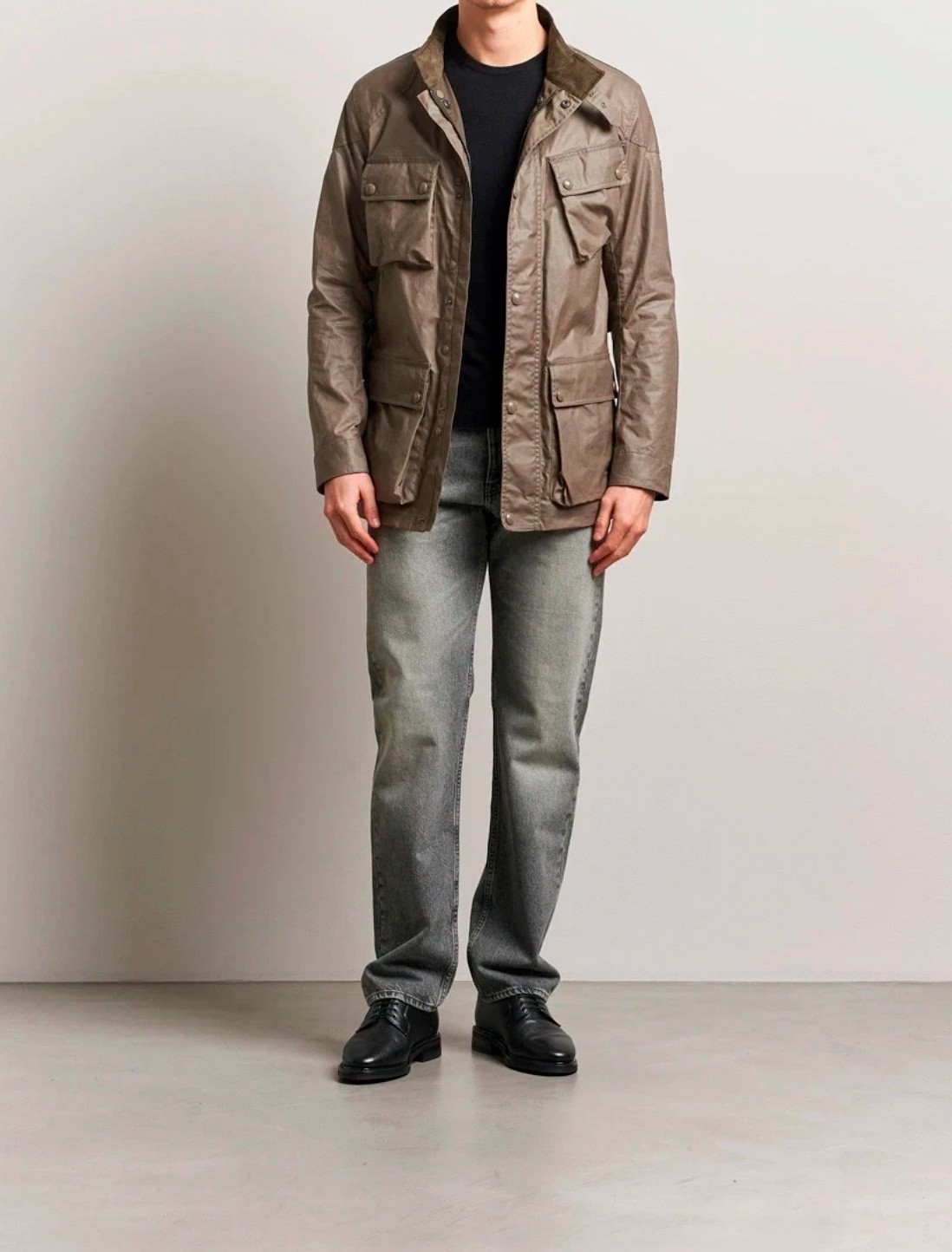 Belstaff Trialmaster Dark Pumice Waxed Jacket size 46 US / fit XL - 2XL