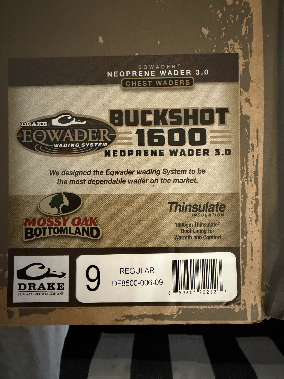 Men\'s Drake Waterfowl Buckshot Eqwader 1600 Neoprene 3.0 Waders Size 9 NEW Men\'s Drake Waterfowl Buckshot Eqwader 1600 Neoprene 3.0 Waders Size 9 NEW
