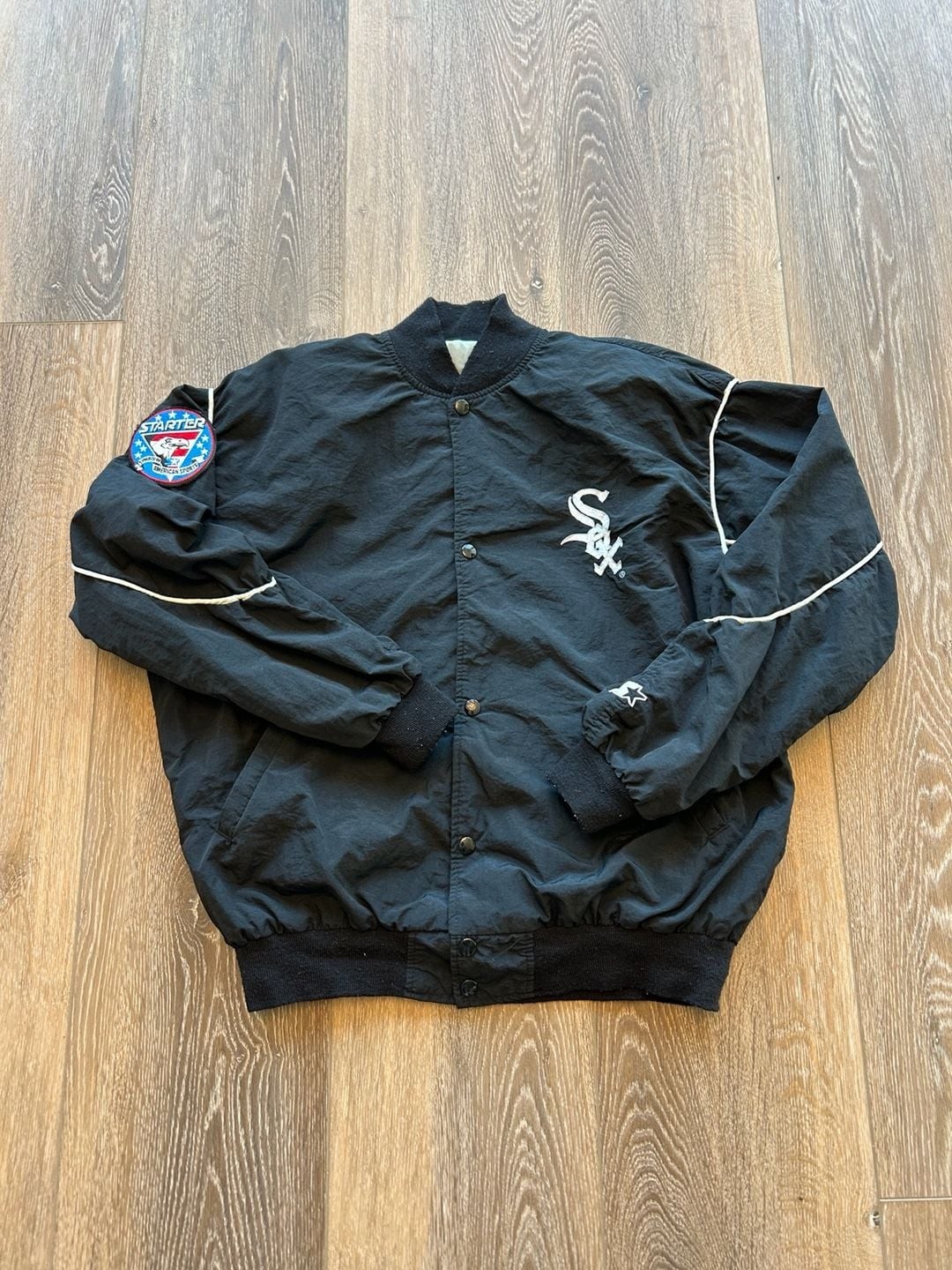 Vintage 90s Starter Chicago White Sox MLB Diamond Collection Nylon Bomber Jacket