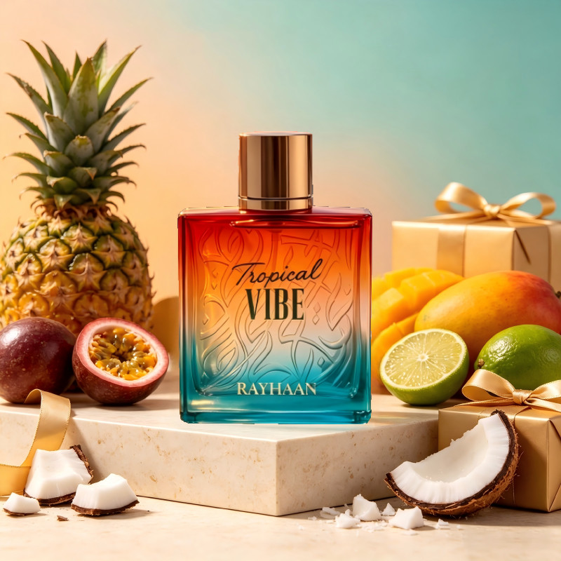 Tropical Vibe Eau de Parfum Spray, Floral-Fruity Scent, Unisex, 3.4 oz.
