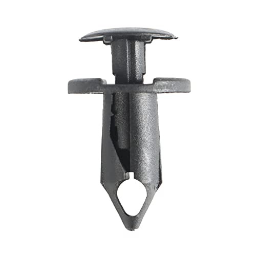 100PCS 8mm Plastic Rivets Fastener Clips Black with 1 PC Bonus Fastener