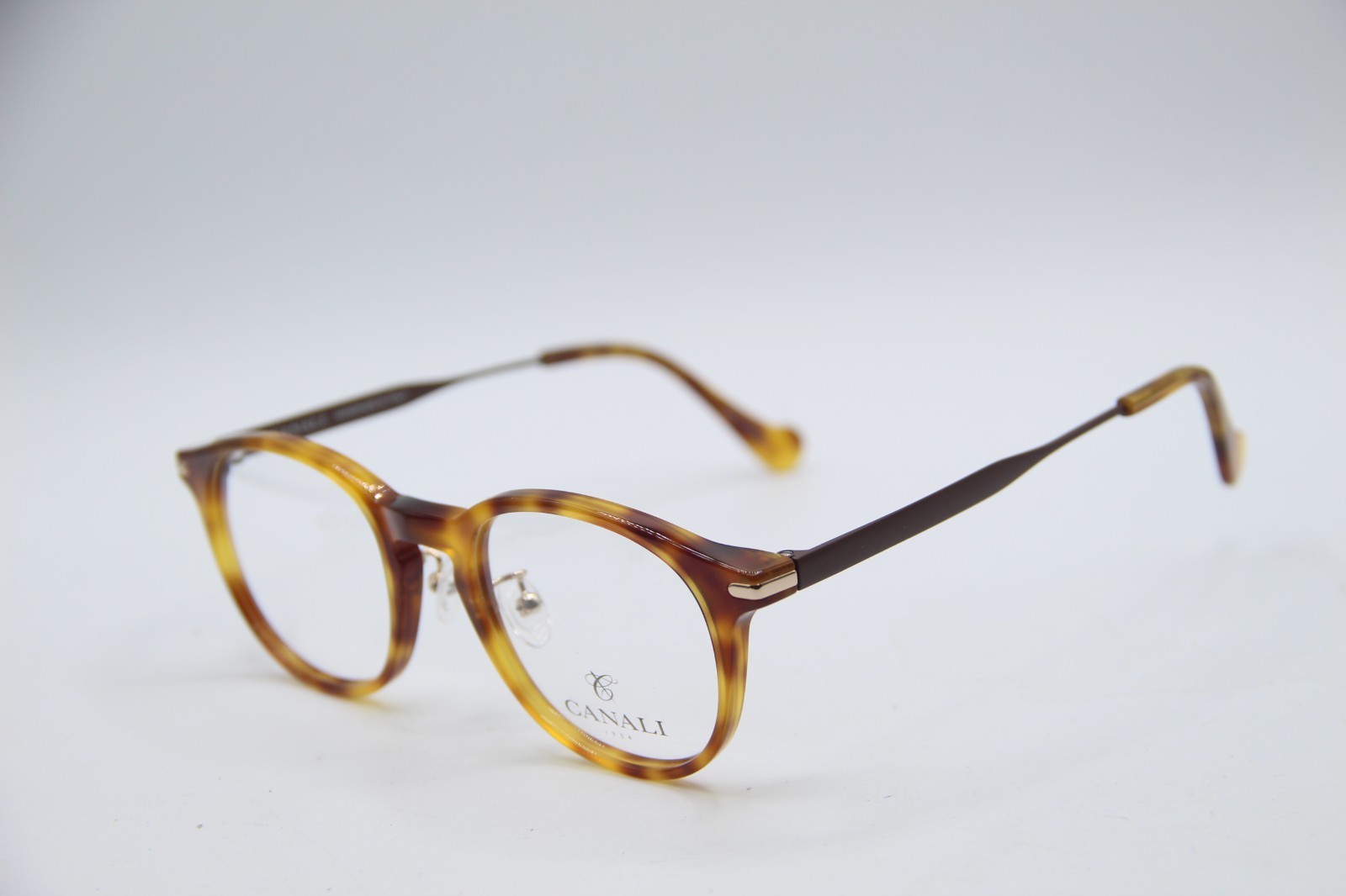 NEW CANALI CO 601A C03 HAVANA BROWN GUNMETAL AUTHENTIC FRAMES EYEGLASSES 50-21